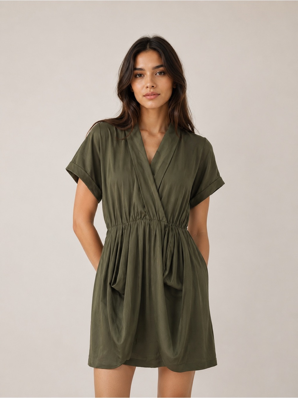 BCBG Generation XS Olive Green Mini dress